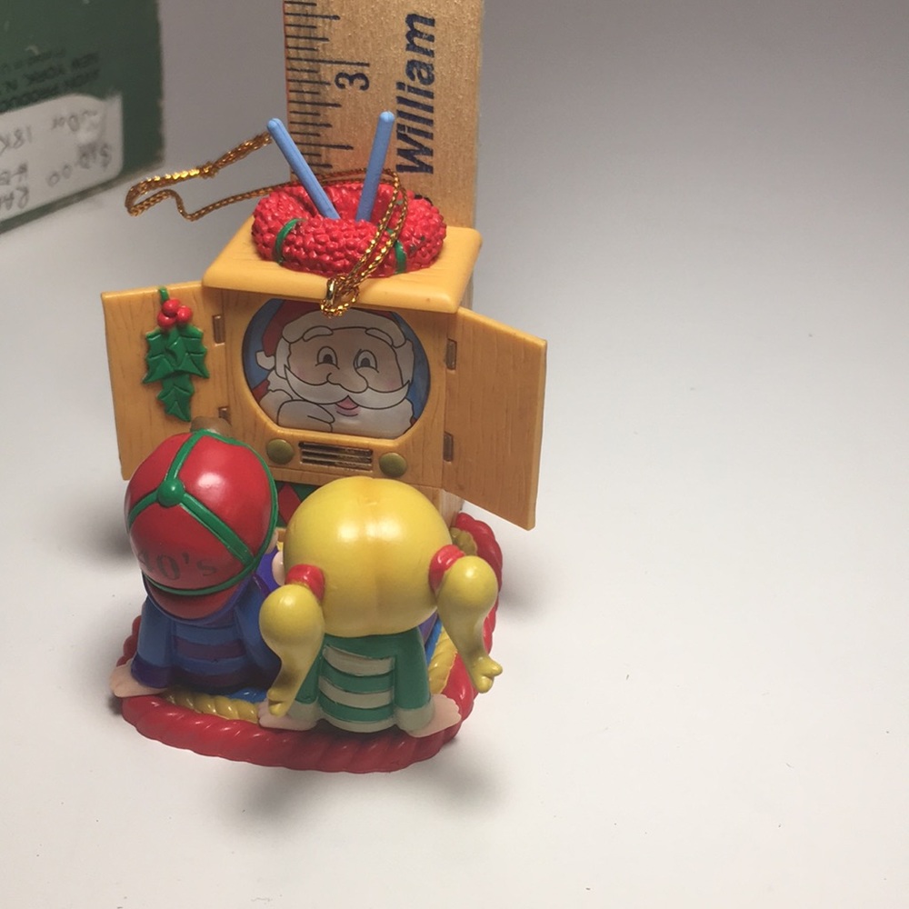 Milestone Christmas tree ornament television invention vintage